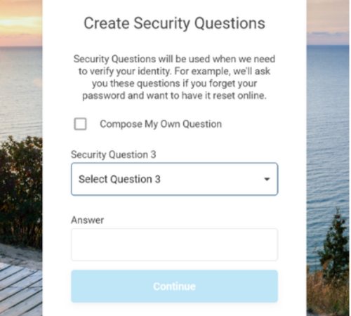 Create Security Questions