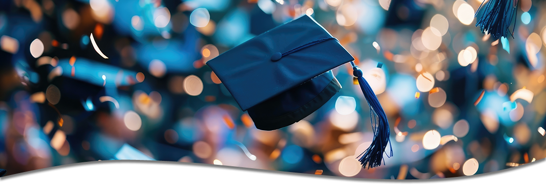 Graduation Cap and Confetti